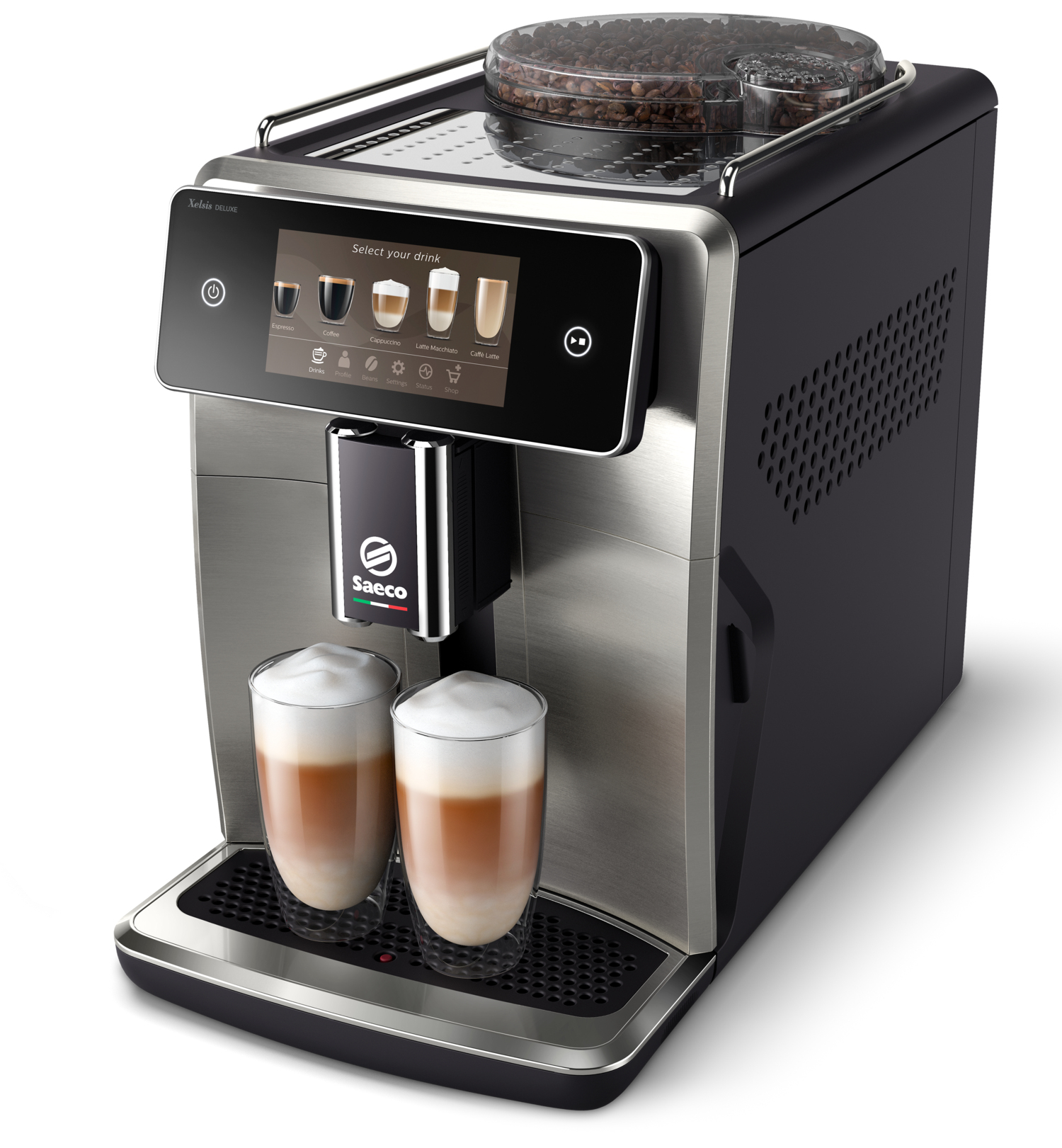 SAECO SM8785/00 Xelsis Kaffeevollautomat (Edelstahl, aus Keramik, 15 bar, Milchschlauch)