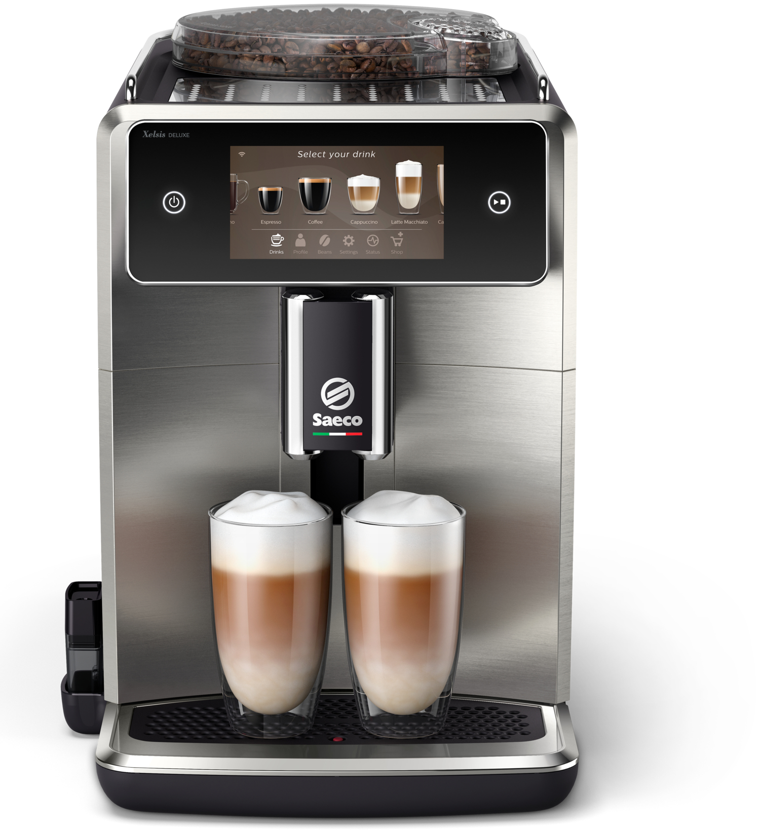 SAECO SM8785/00 Xelsis Kaffeevollautomat (Edelstahl, aus Keramik, 15 bar, Milchschlauch)