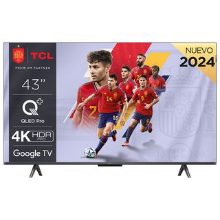 TV QLED 43" - TCL 43C655, UHD 4K, AiPQ PRO, QLEDPRO, Dolby Vision y Atmos, HDR10+, Negro