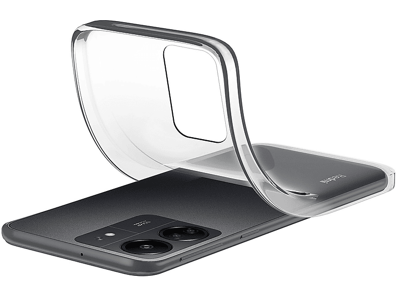 Cellularline Custodia morbida sottile, Cover per Redmi Note 13C,Trasparente