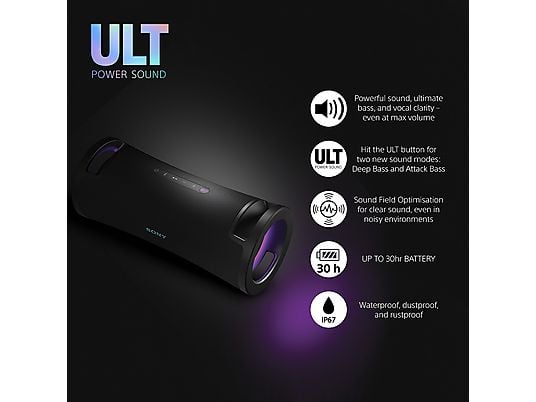 SONY ULT FIELD 7 - Bluetooth Lautsprecher (Schwarz)
