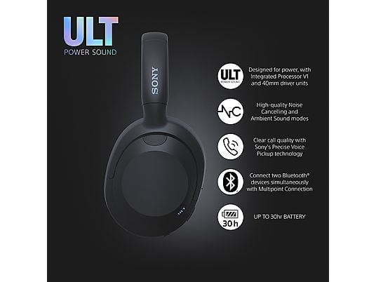 SONY WH-ULT900NB - Bluetooth-Kopfhörer (Over-ear, Schwarz)