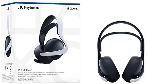 Dobozos és dobozon kívüli fekete-fehér gamer headset mikrofonnal.