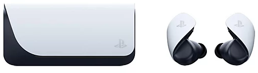 PlayStation 5 töltőállomás és fülhallgató fehér háttérrel.