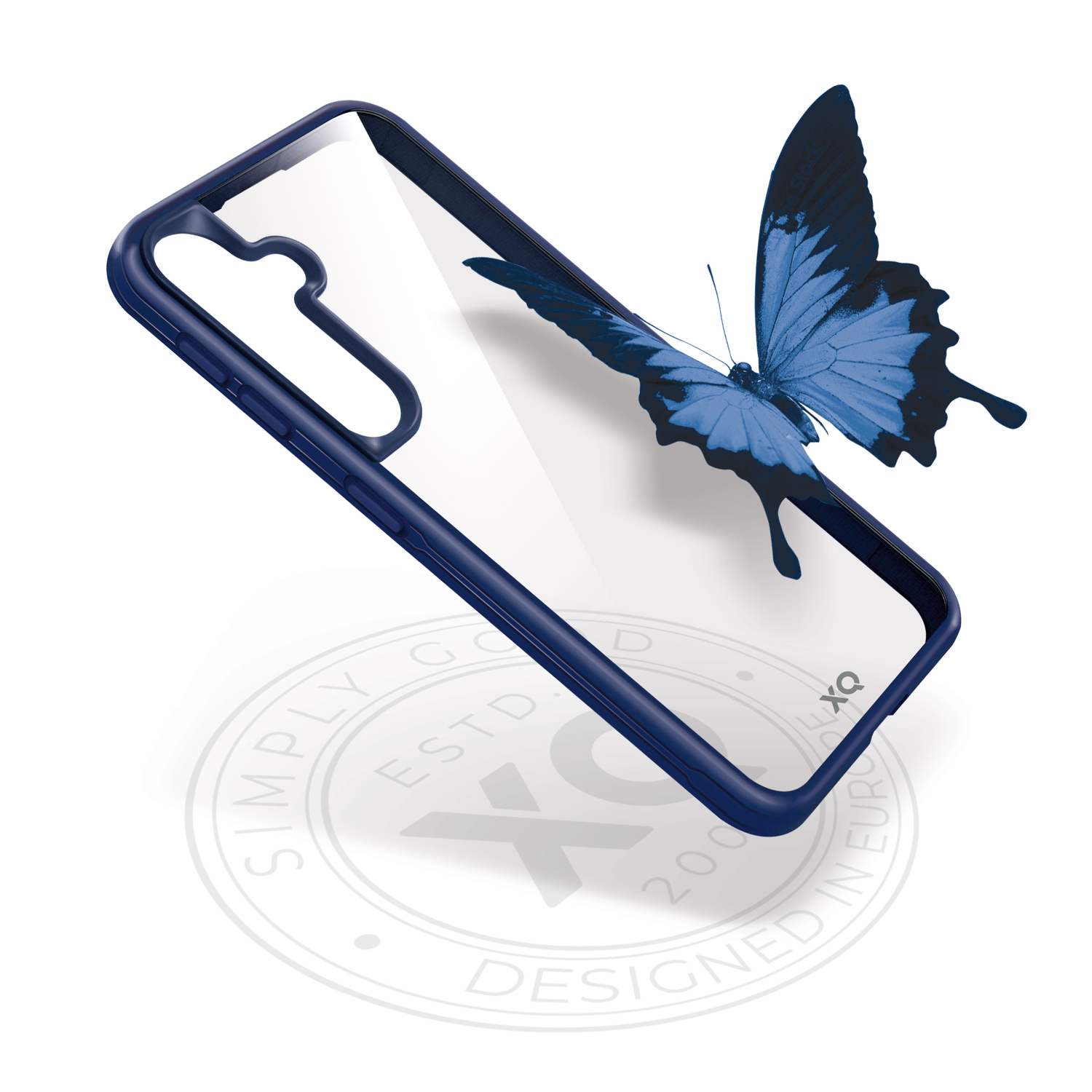 XQISIT Borboleta Telefoonhoesje voor Samsung Galaxy A35 Blauw afbeelding