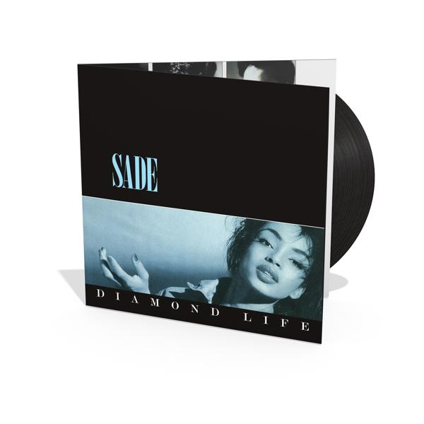 Pochette vinyle Sade Diamond Life avec femme et logo du groupe.