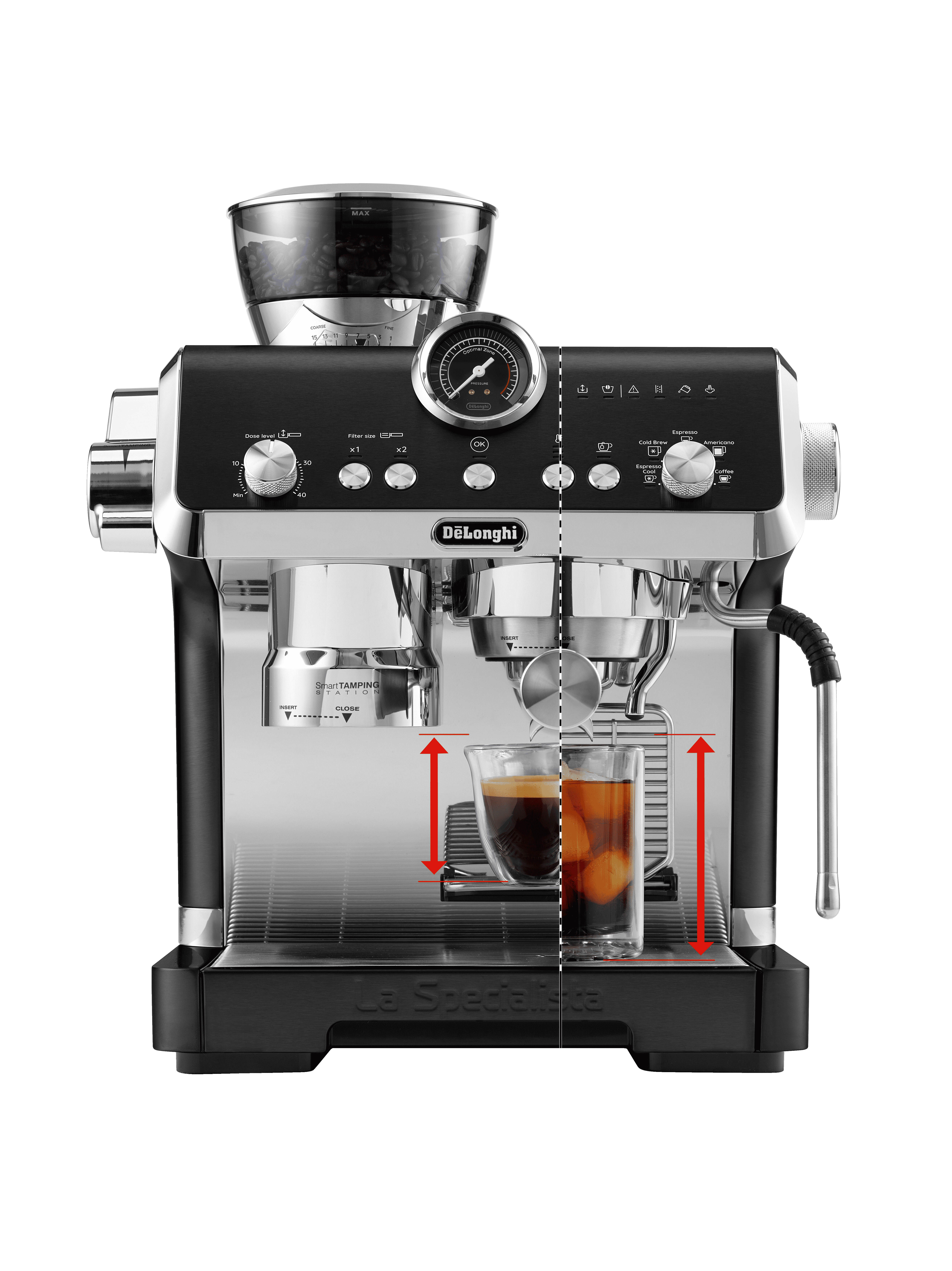 Thumbnail - DELONGHI La Specialista Opera Cold Brew EC9555.BK Espressomaschine Schwarz