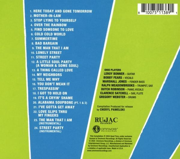 Rückseite der CD-Hülle mit Trackliste und Credits.