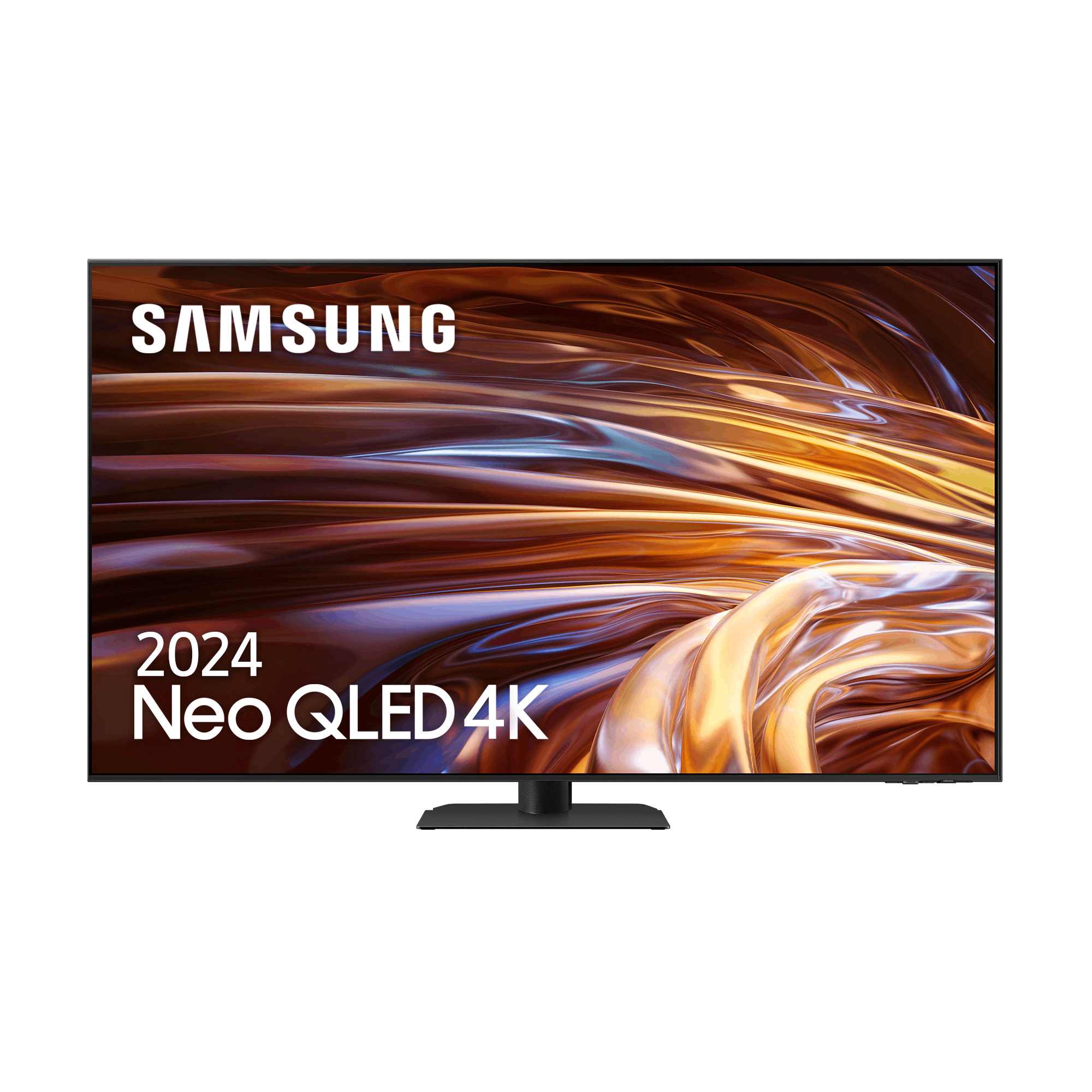 Un televisor negro con el texto "2024 Neo QLED 4K".