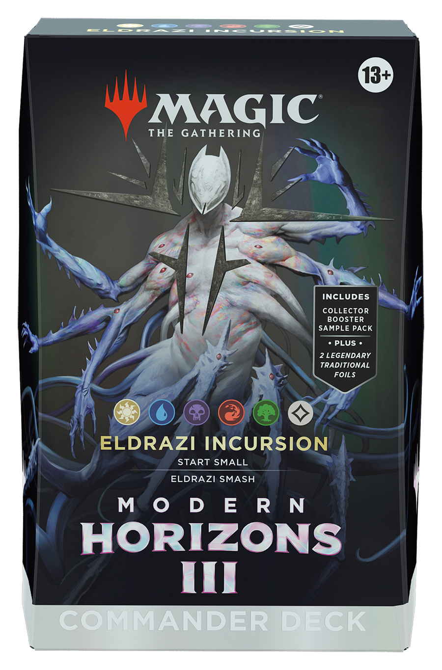 Magic The Gathering Modern Horizons III Commander Deck Box. Enthält ein Artwork einer Kreatur.