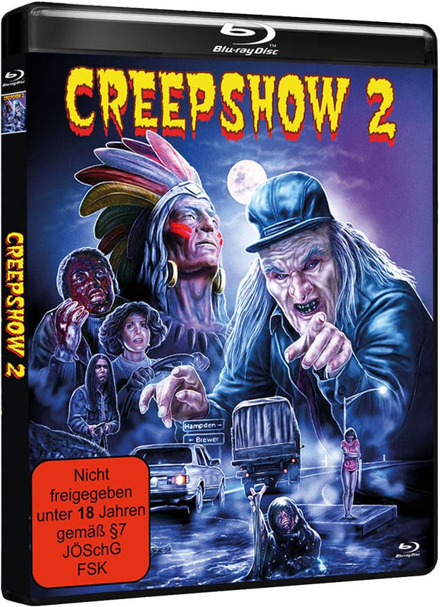 Ein Blu-ray-Disc-Cover für 'Creepshow 2' mit Horror-Artwork und dem Filmtitel.