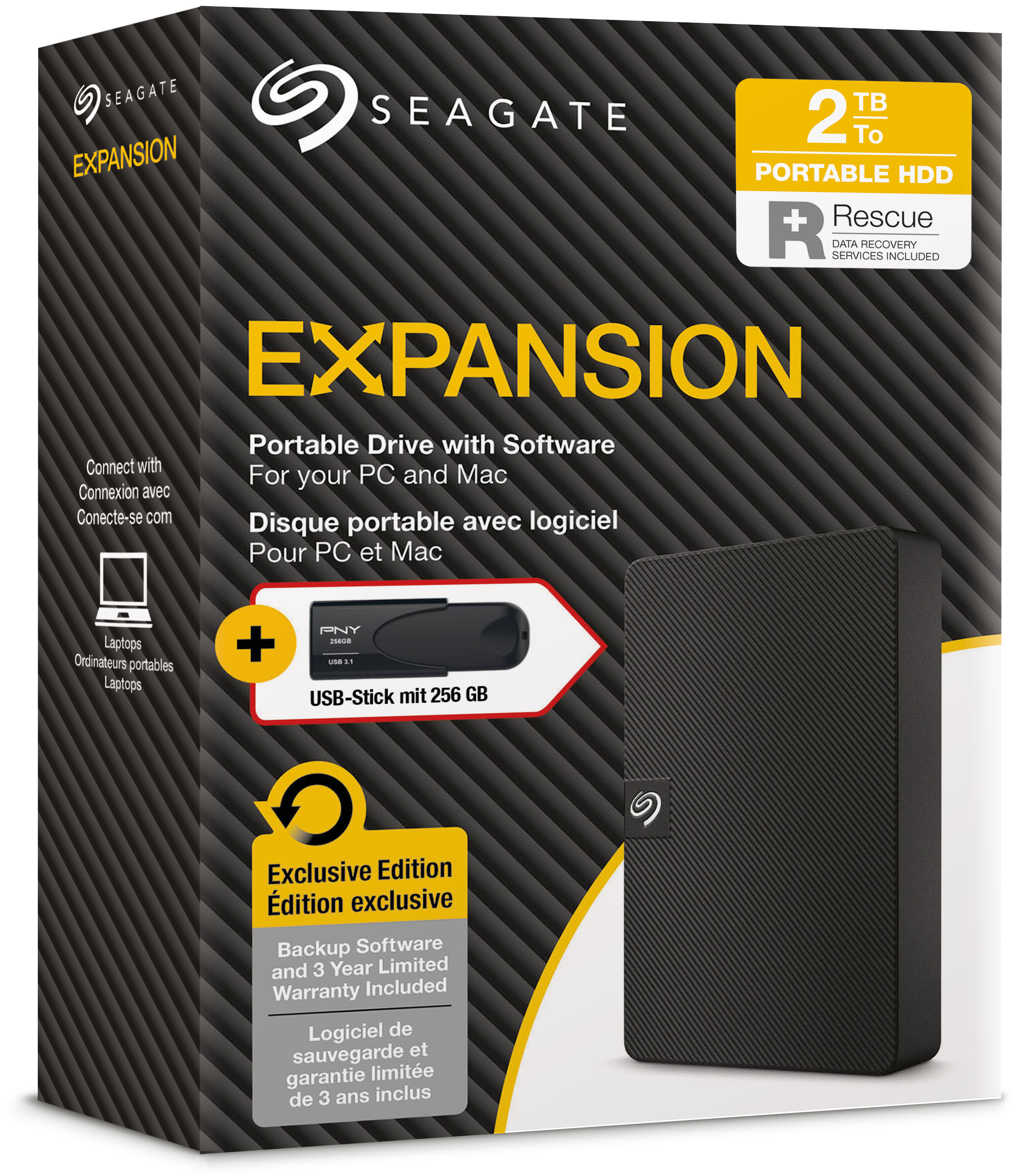 Eine Seagate Expansion Portable HDD Box.