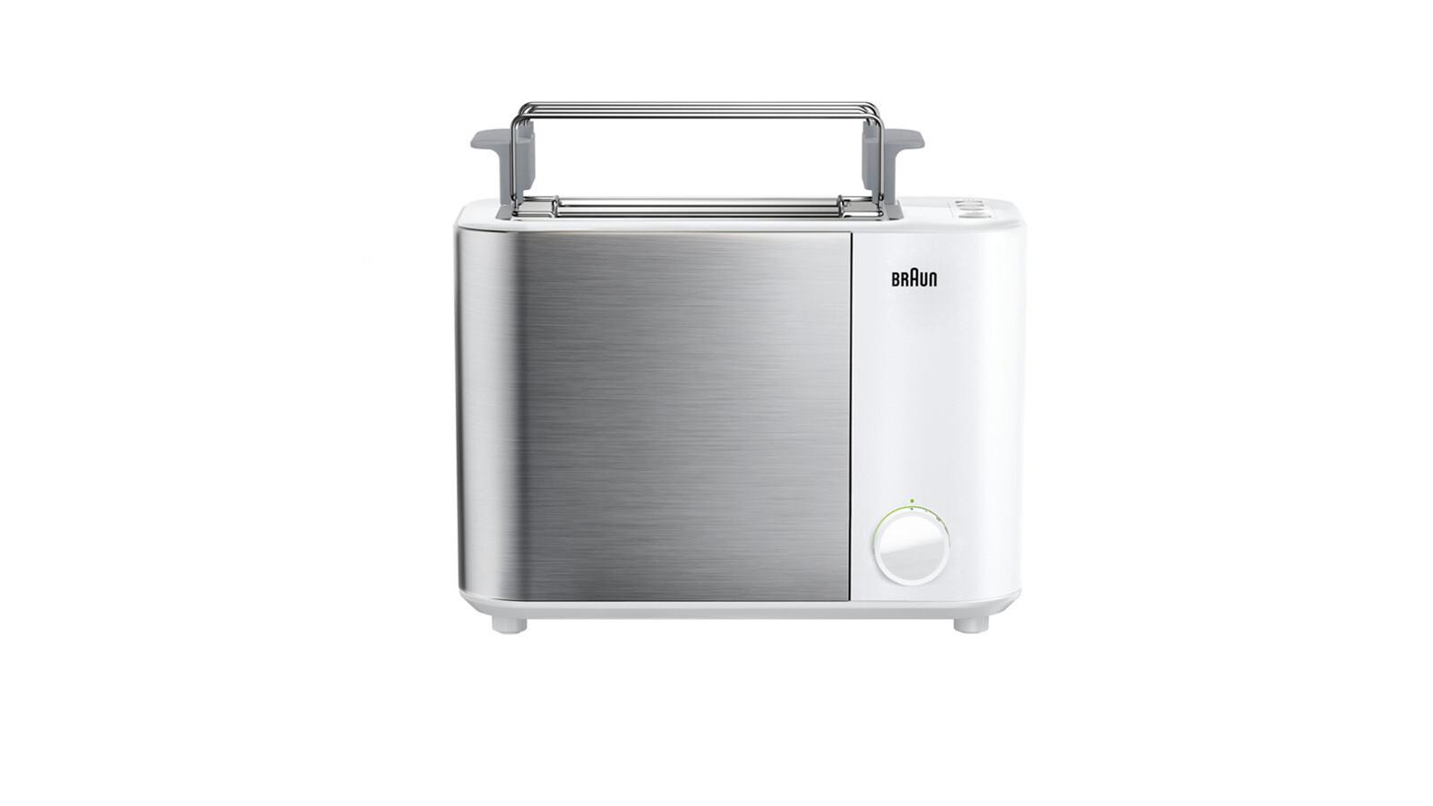 BRAUN ID Collection HT 5010 WH Toaster Weiß (1000 Watt, Schlitze: 2)