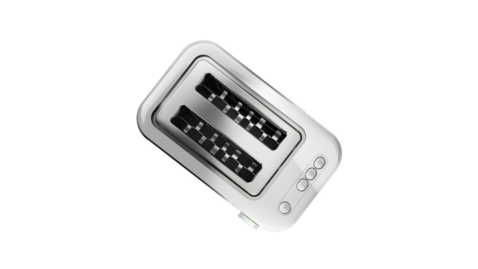BRAUN ID Collection HT 5010 WH Toaster Weiß (1000 Watt, Schlitze: 2)