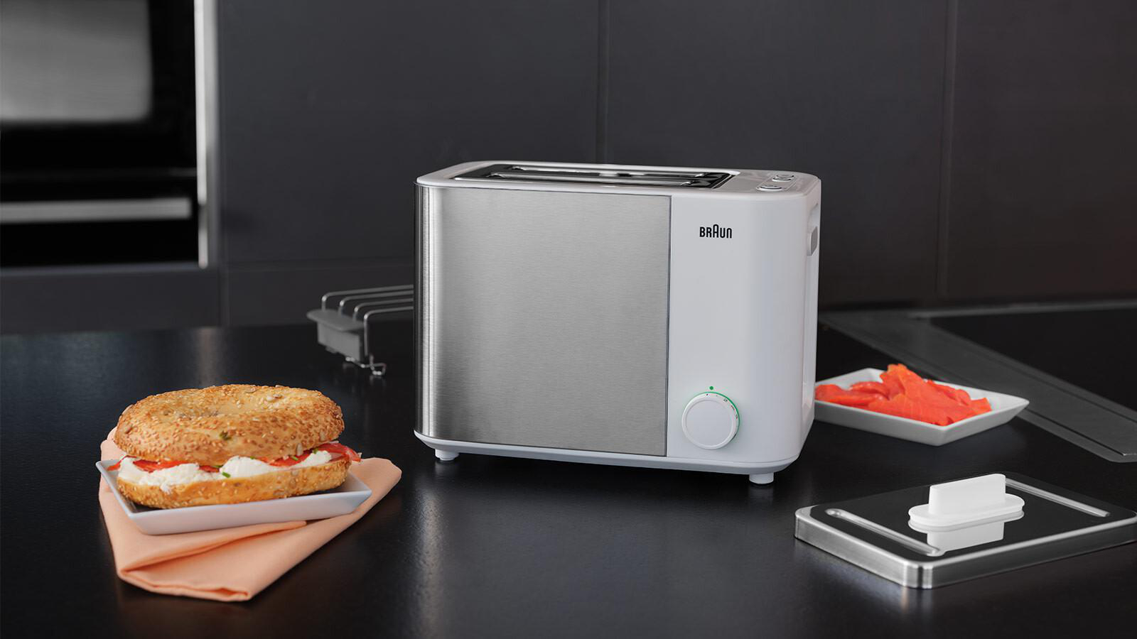 BRAUN ID Collection HT 5010 WH Toaster Weiß (1000 Watt, Schlitze: 2)