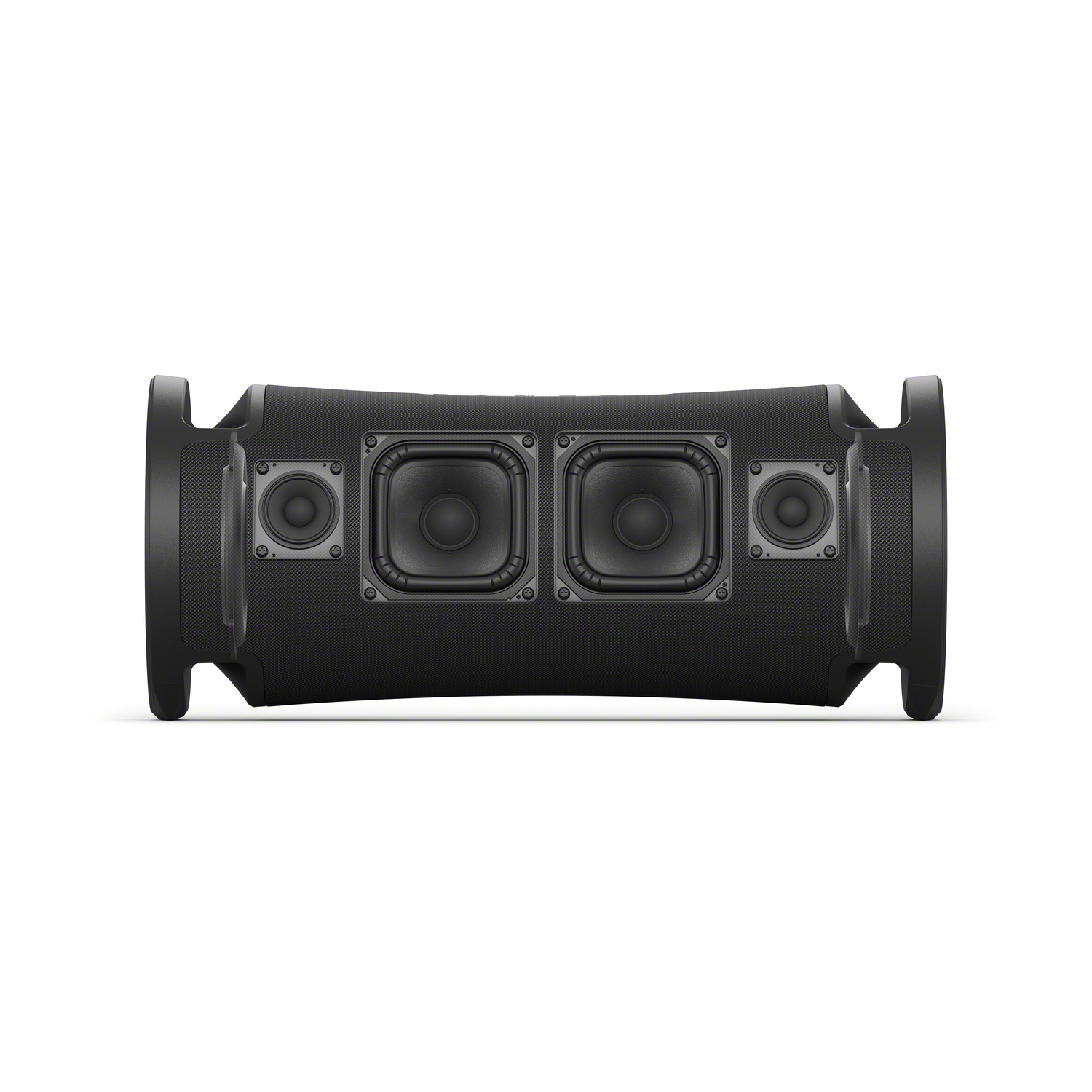 A black speaker with four speakers.