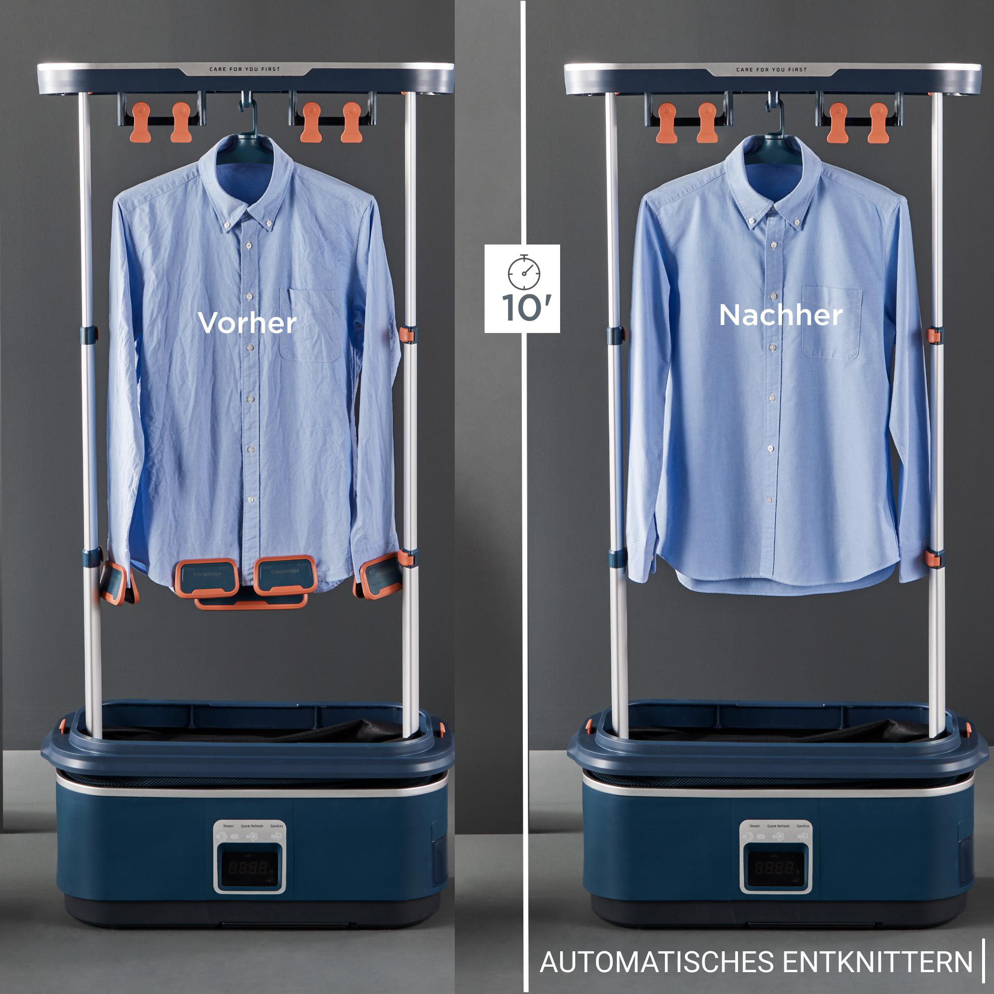 Eine Unterwasserkamera in einem transparenten Gehäuse.