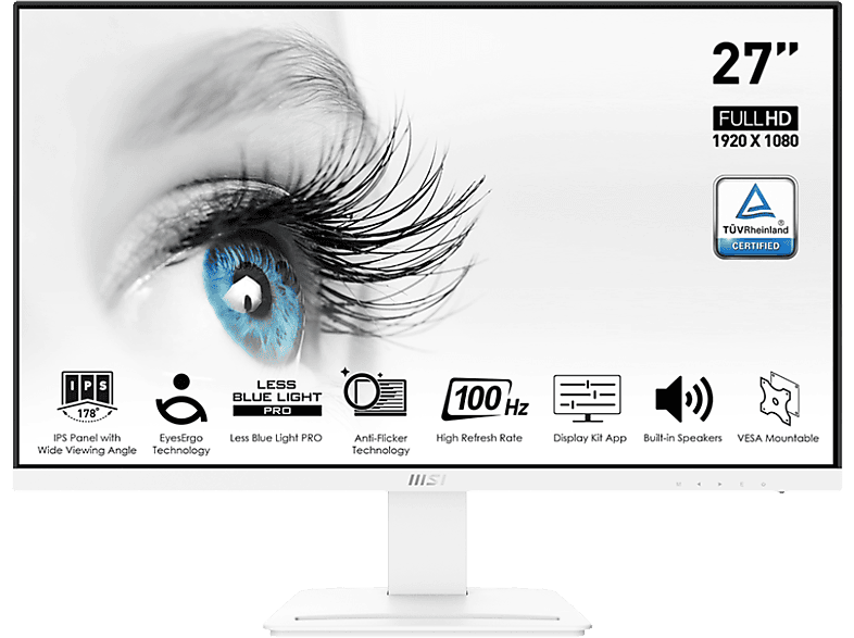 MSI PRO MP273AW 27'' Sík FullHD 100 Hz 16:9 Adaptive-Sync IPS LED Professzionális kijelző