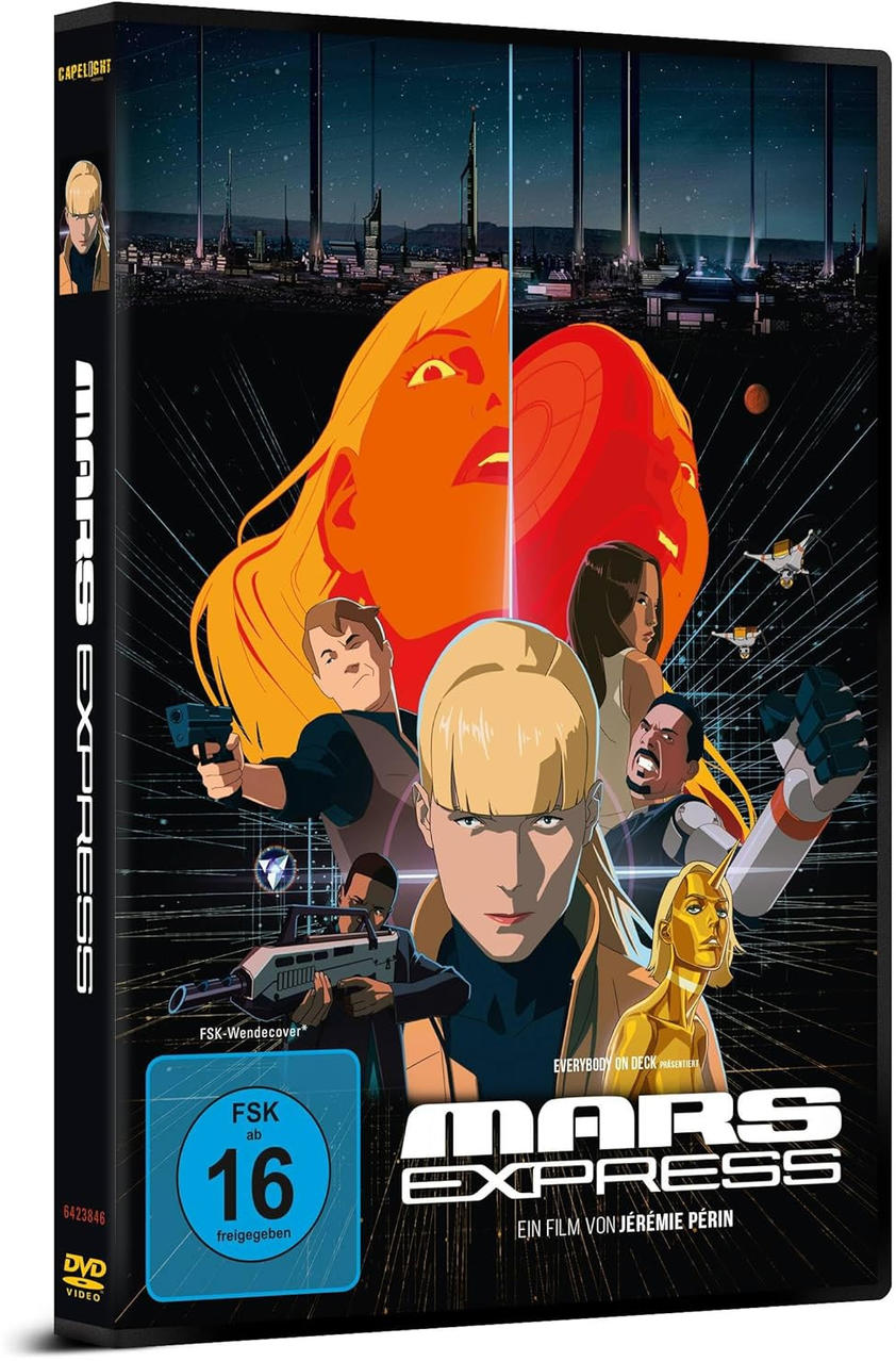 Filmcover für Mars Express mit animierten Charakteren und Titel.