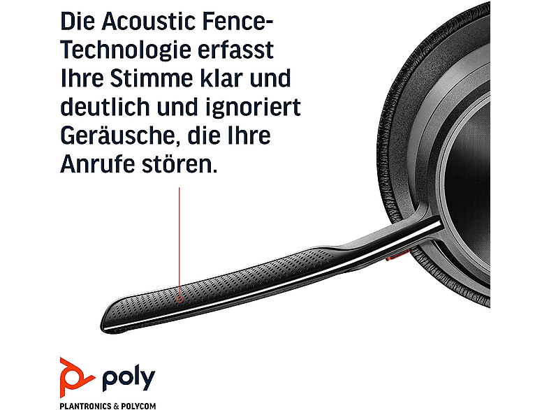 Thumbnail - POLY Voyager Focus 2 UC, Over-ear Headset Schwarz