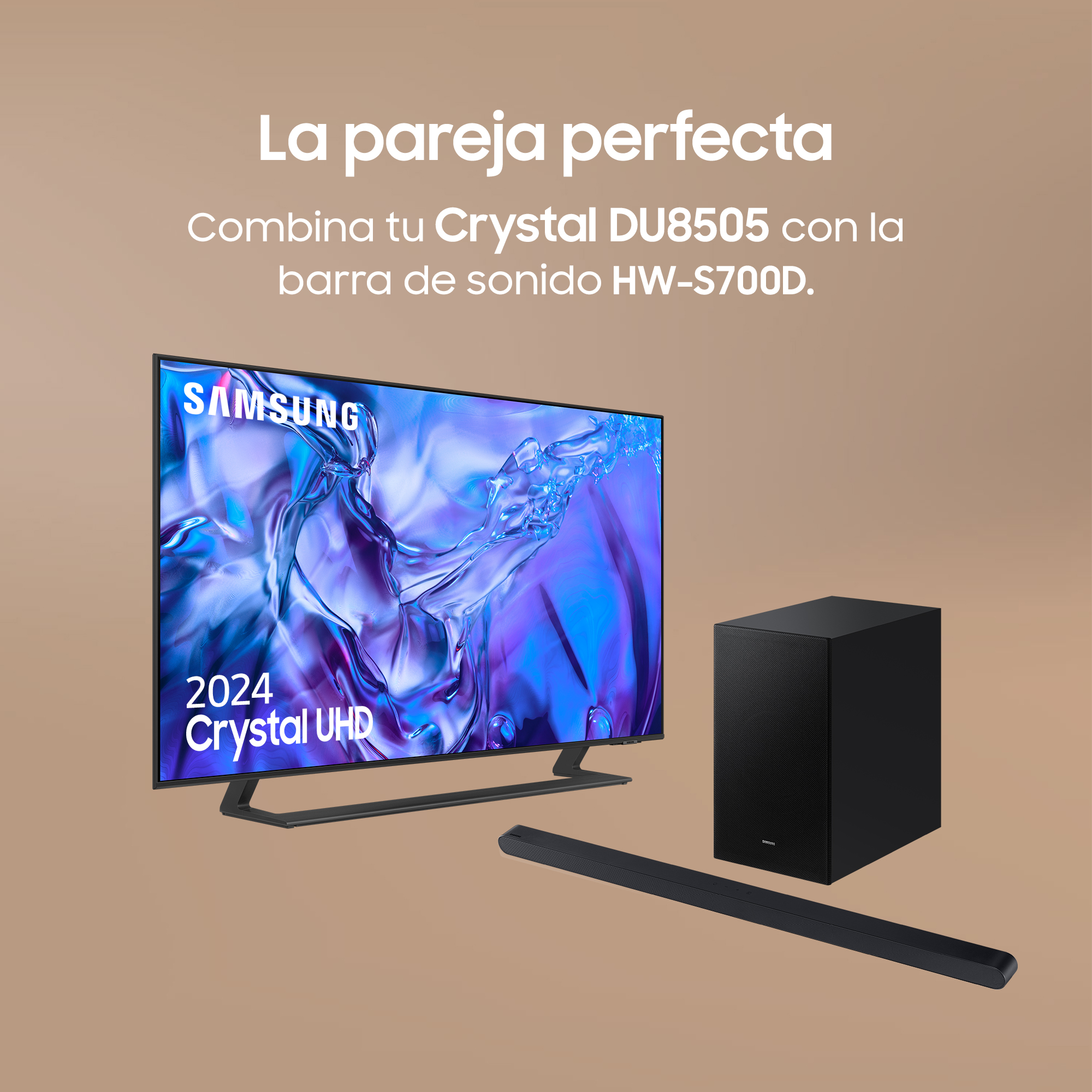 TV LED 50" - Samsung TU50DU8505KXXC, UHD 4K, Procesador Crystal 4K, Smart TV, DVB-T2 (H.265), Titan Gray