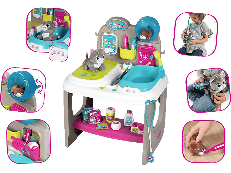 SMOBY Tierarzt Klinik Spielzeugtierarztklinik Mehrfarbig Kunststoff