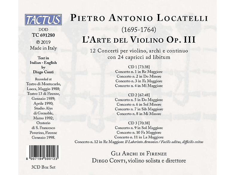 Thumbnail - Gli Archi Di Firenze, Diego Conti - L'Arte del Violino Op.III (CD)