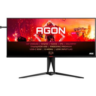 Monitor gaming - AOC AG405UXC, 40 ", QHD, 1 ms, 144 Hz, x2 HDMI, x1 HDCP, x1 DisplayPort, x4 USB, x1 Salida de auriculares, Negro