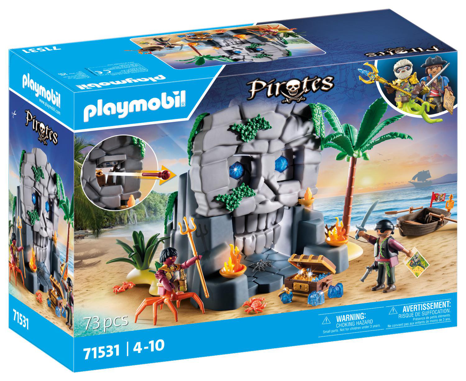 Playmobil Pirates Set: Piratenbasis, Piratenschiff, Schatz.