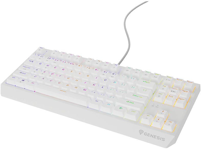 Klawiatura GENESIS Thor 230 TKL Outemu Red Biały – zdjęcie 2