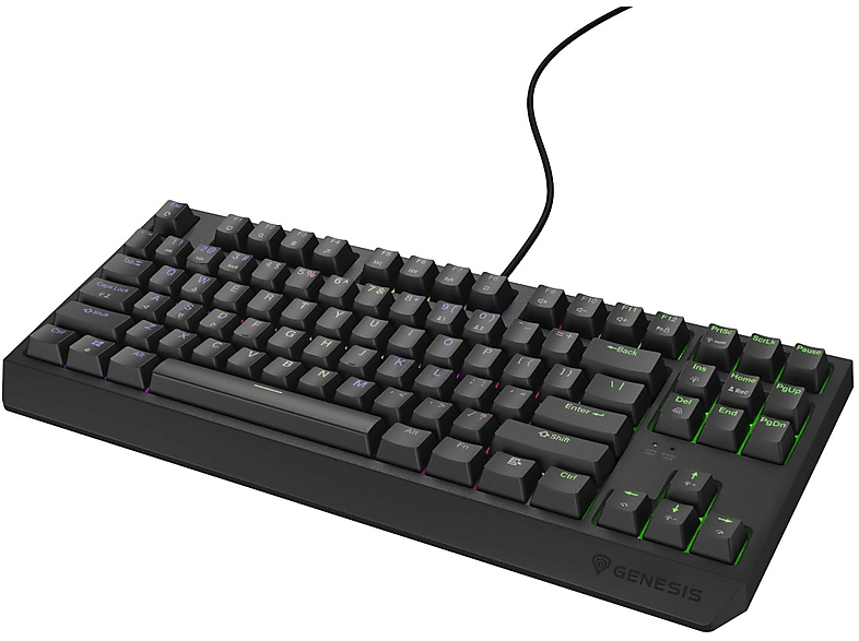 Klawiatura Genesis Thor 230 TKL czarna RGB Outemu Brown – zdjęcie 3