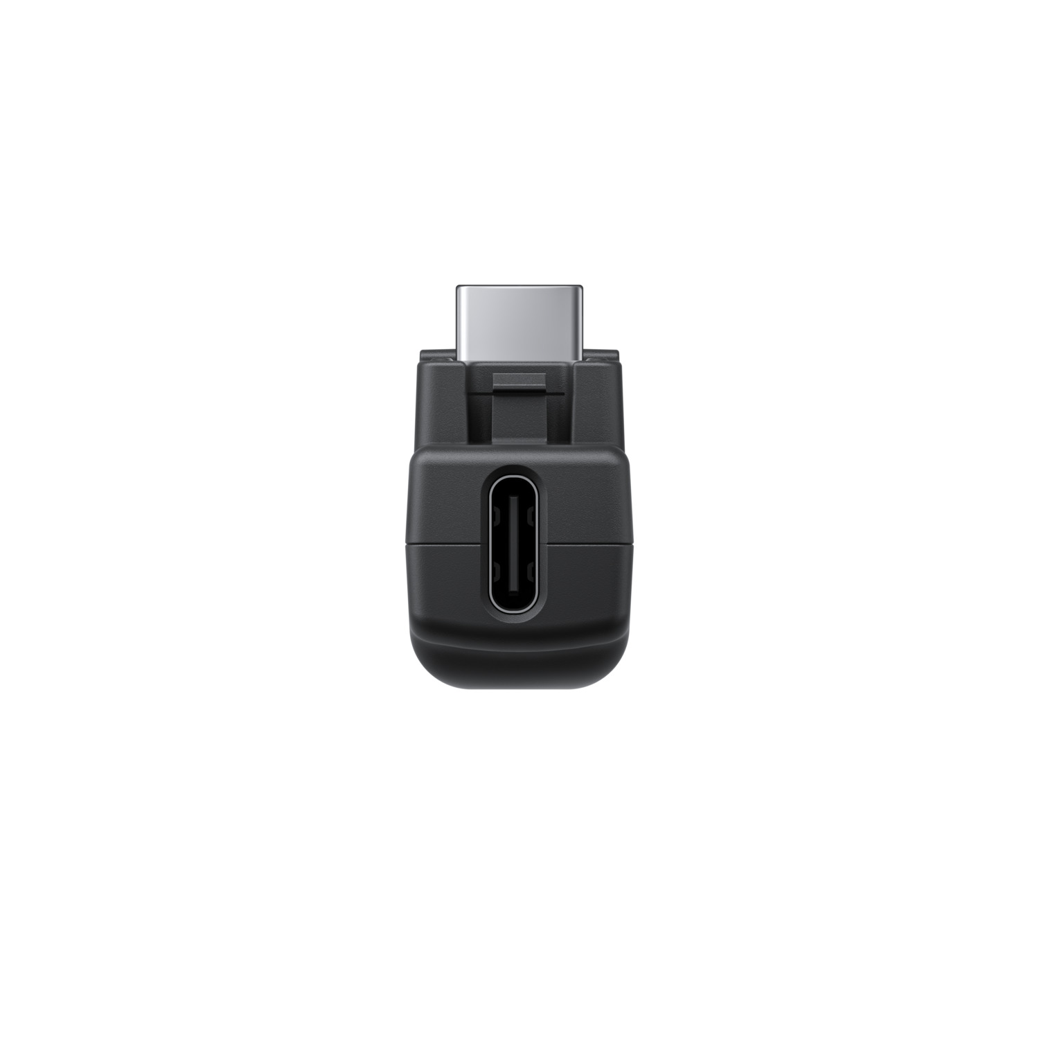 Adaptateur USB-C vers USB noir. Comprend un port USB-C et un port USB-A.
