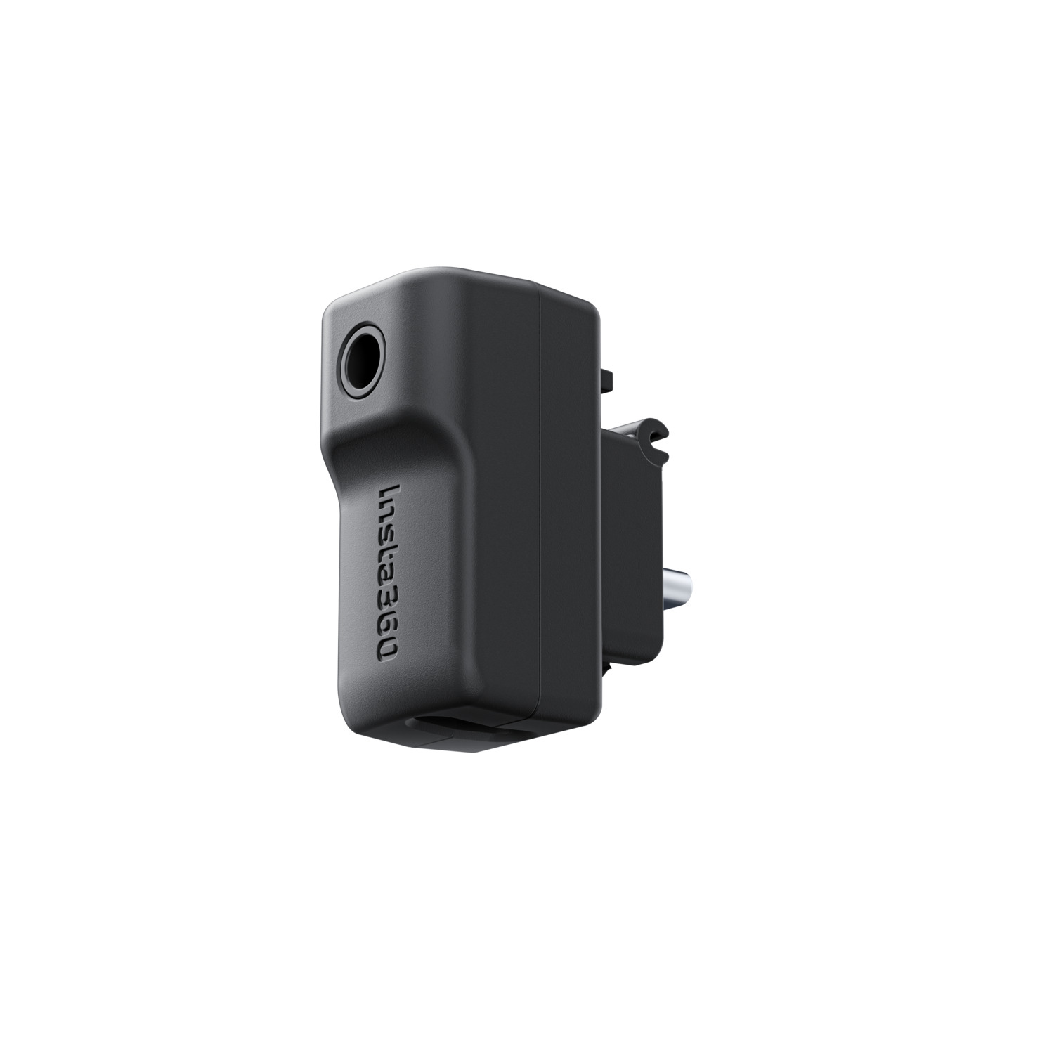 Un accessoire Insta360 noir avec un objectif et un connecteur.