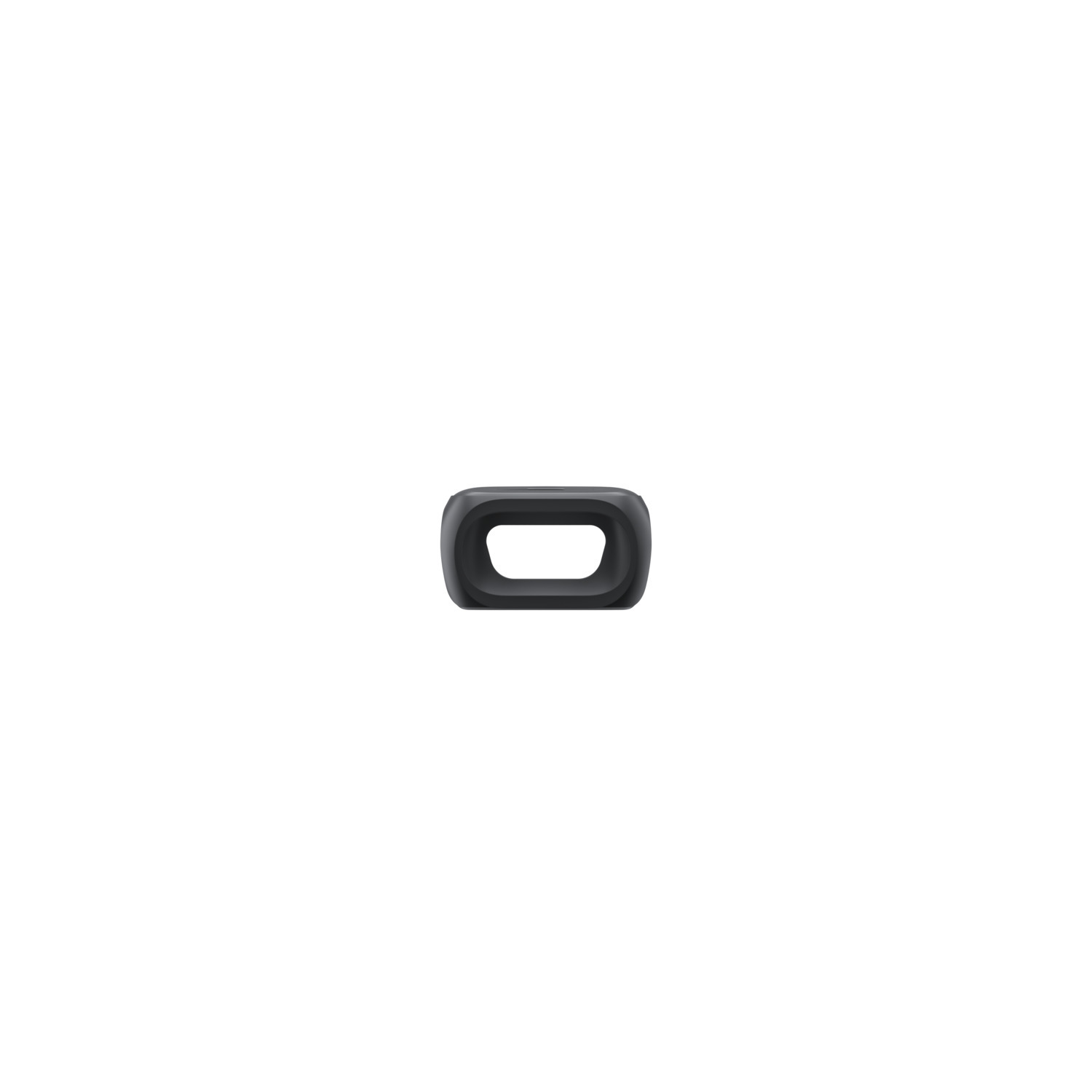 Objet rectangulaire noir avec un trou rectangulaire au milieu.