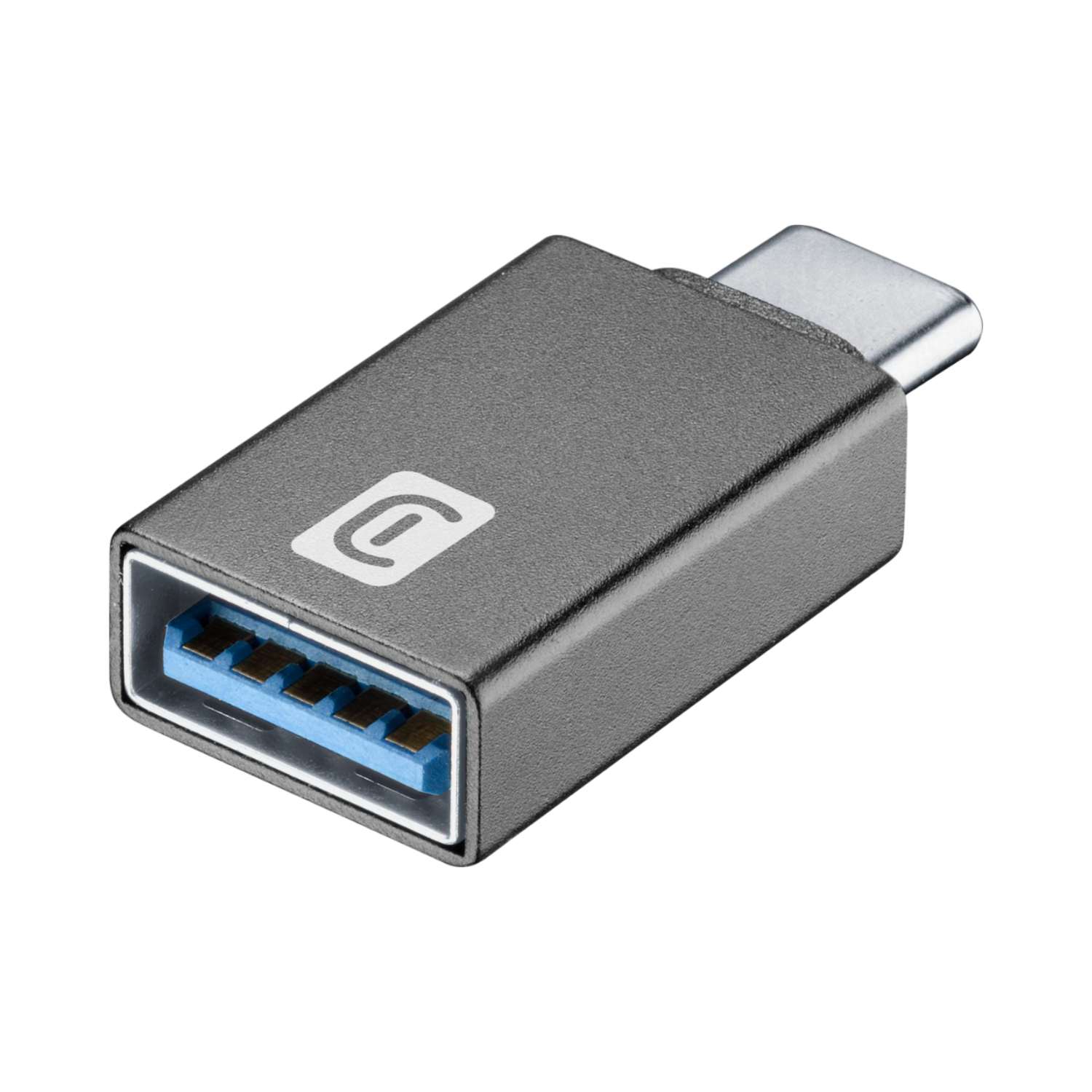 CELLULARLINE Adapter auto, usb-a naar usb-c, zwart Autolader  Zwart afbeelding