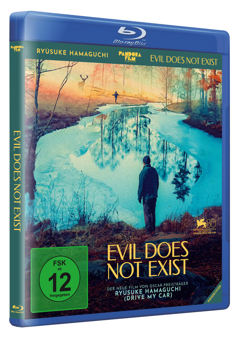 Blu-ray-Cover. Ein Mann steht vor einem See. Bäume und Hirsche sind sichtbar.