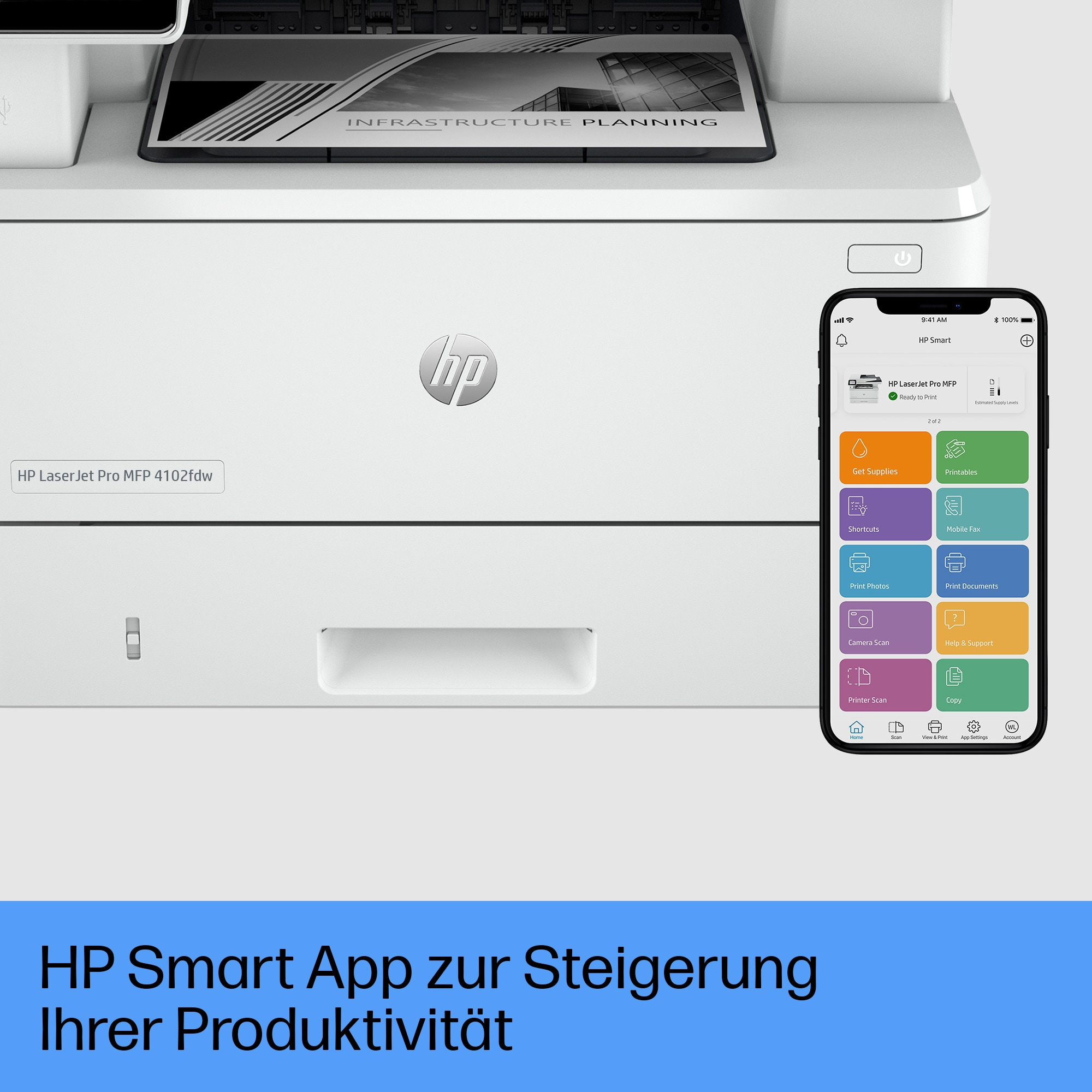 HP "2Z624F#BAZ" Laser Stampante multifunzione WLAN Connettibile alla rete
