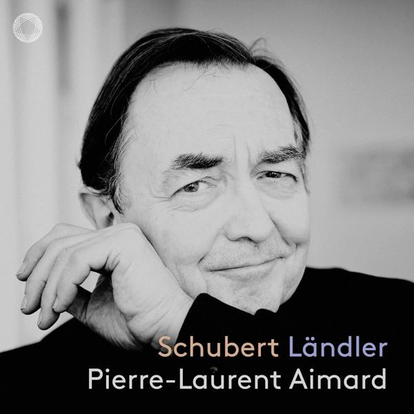 Porträt eines Mannes mit dunklem Haar, der nach unten schaut, und der Titel „Schubert Ländler“.