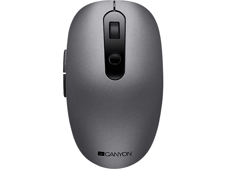 CANYON MW-9 vezeték nélküli optikai egér, Bluetooth és 2,4GHz, 6 gomb, szürke (CNS-CMSW09DG)