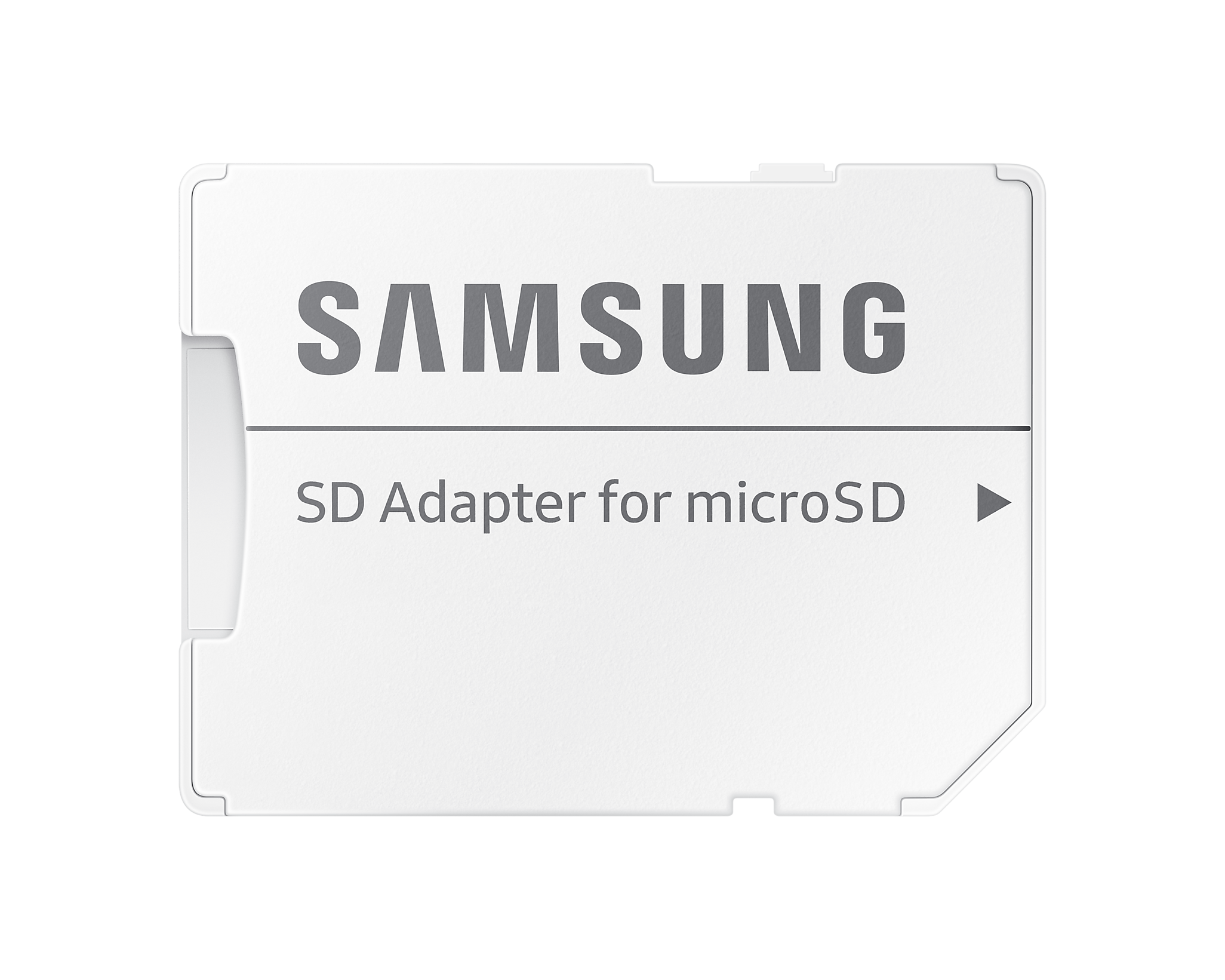 Egy fehér Samsung SD adapter microSD kártyához.