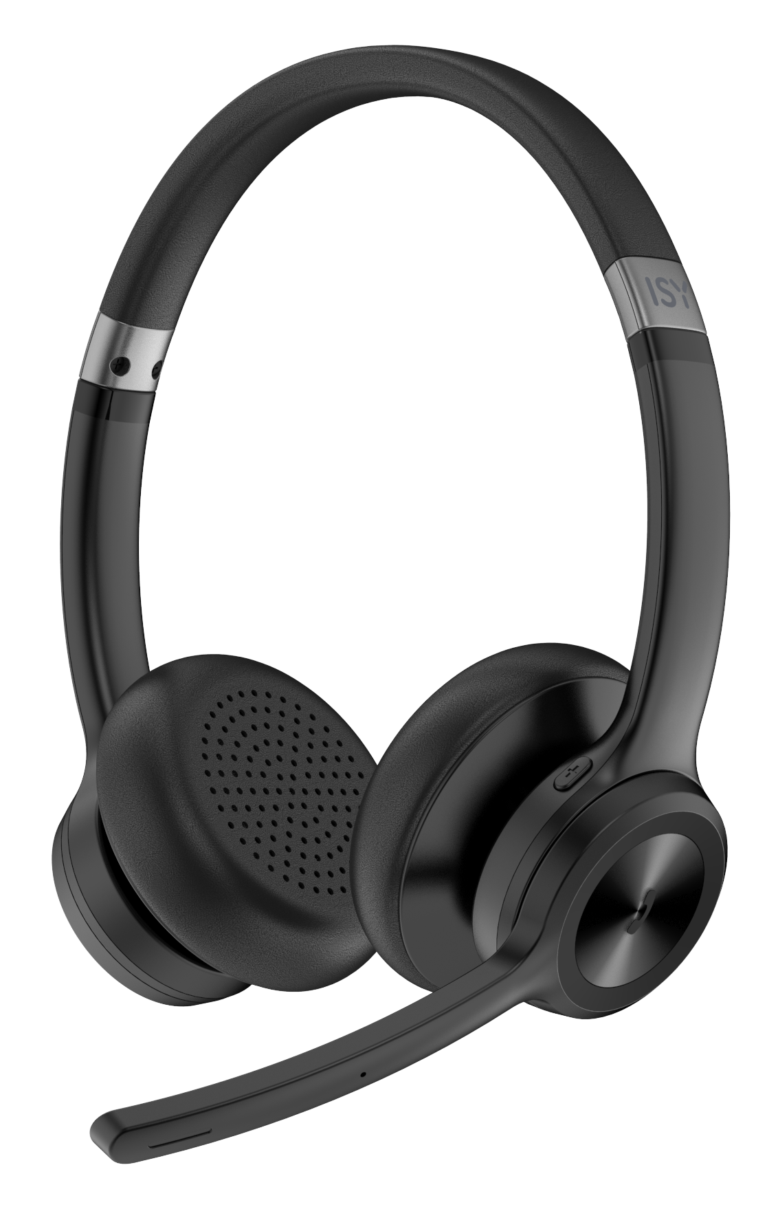 ISY Office headset vezeték nélküli fejhallgató mikrofonnal, bluetooth, ENC, fekete (IHS-8100)