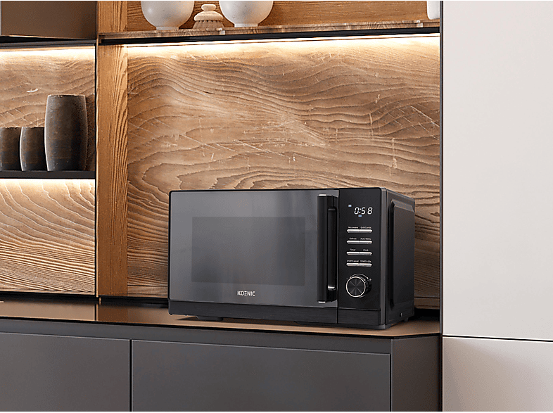 KOENIC KMWG 2322 DB, Mikrowelle mit Grillfunktion (900 Watt, Grillfunktion)