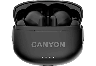 CANYON TWS-8 vezeték nélküli fülhallgató mikrofonnal, Bluetooth, ENC, fekete (CNS-TWS8B)