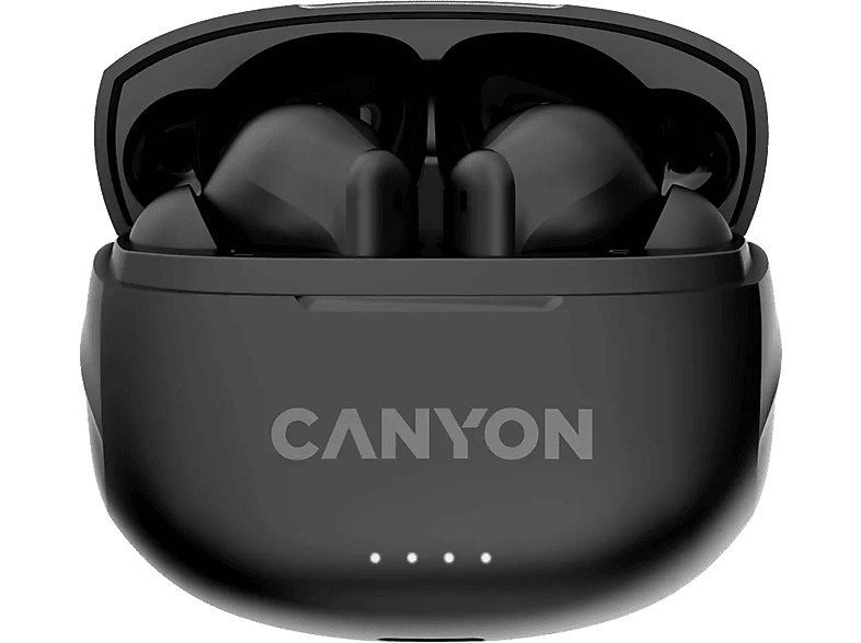 CANYON TWS-8 vezeték nélküli fülhallgató mikrofonnal, Bluetooth, ENC, fekete (CNS-TWS8B)