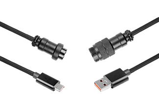 ISY USB Type-C - USB-A spirálkábel, 1,5 méter, fekete (IGA-1000-BK)