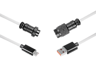 ISY USB Type-C - USB-A spirálkábel, 1,5 méter, fehér (IGA-1000-WT)