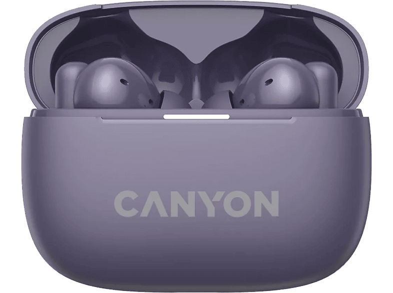 CANYON OnGo 10 vezeték nélküli TWS fülhallgató mikrofonnal, Bluetooth, ANC, lila (CNS-TWS10PL)