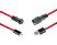 ISY USB Type-C - USB-A spirálkábel, 1,5 méter, piros (IGA-1000-RD)