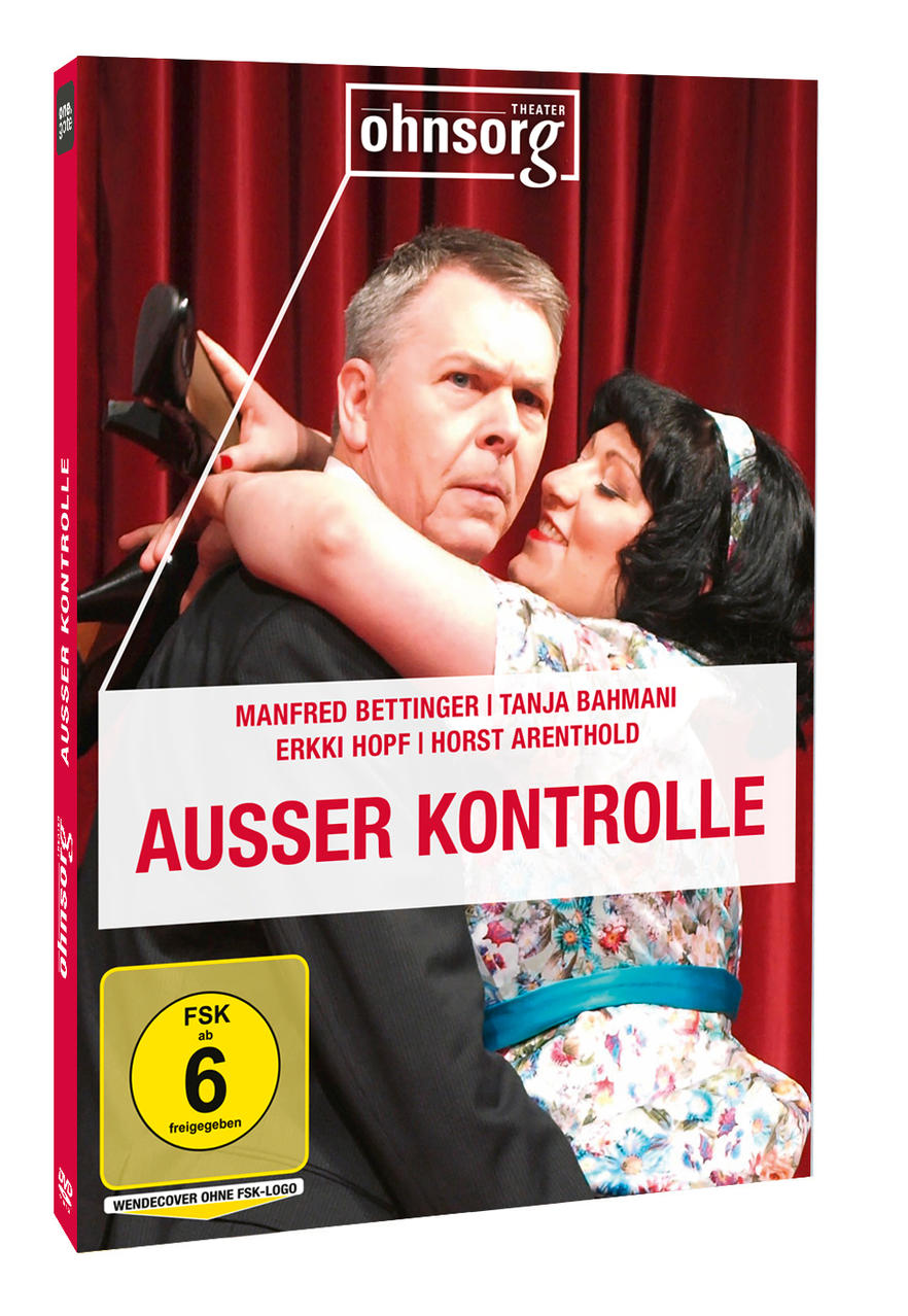DVD-Cover: Mann und Frau umarmen sich, Text 'AUSSER KONTROLLE'.