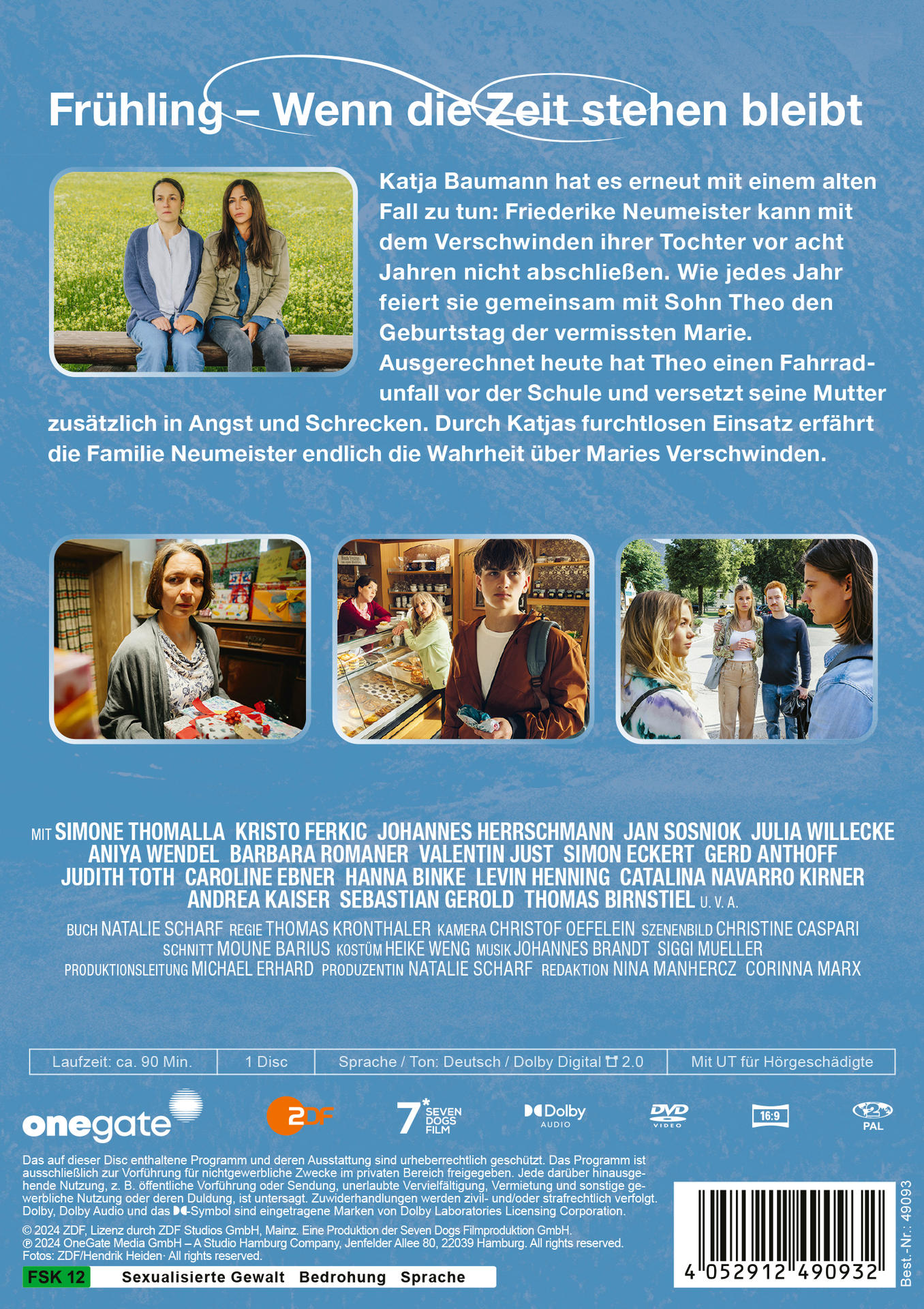 Rückseite einer DVD-Hülle mit Text und mehreren Bildern von Personen.